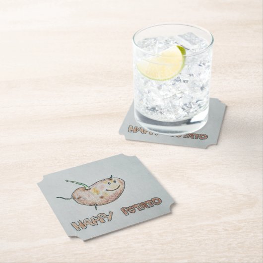 Happy Potato Paper Untersetzer (Vor Ort)