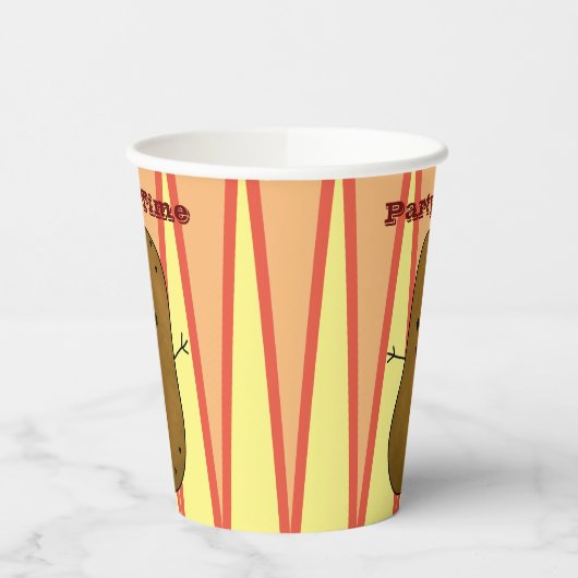 Happy Potato Party Time Pappbecher (Links)