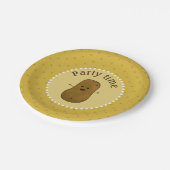 Happy Potato Party Time Pappteller (Schrägansicht)