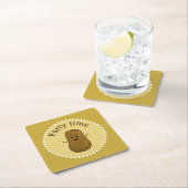 Happy Potato Party Time Rechteckiger Pappuntersetzer (Vor Ort)