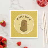 Happy Potato Party Time Serviette (Beispiel)