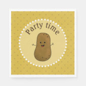 Happy Potato Party Time Serviette (Vorderseite)