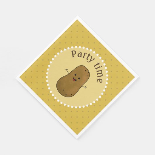 Happy Potato Party Time Serviette (Ecke)