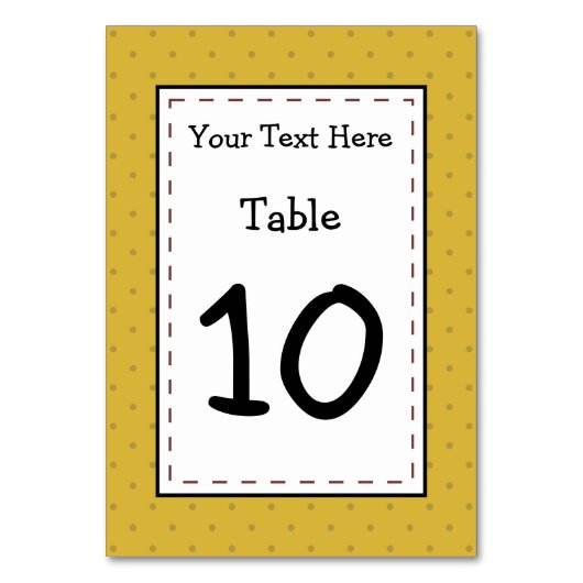 Happy Potato Party Time Tischnummer (Vorderseite)