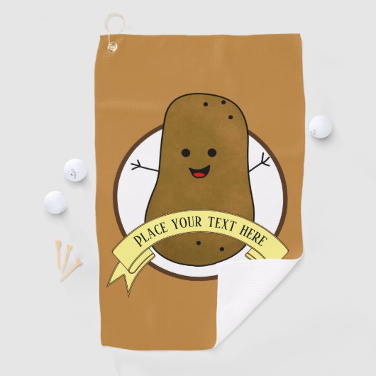 Happy Potato Personalisiert Golfhandtuch (Insitu)