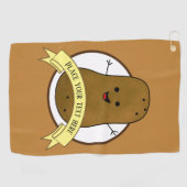 Happy Potato Personalisiert Golfhandtuch (Horizontal)