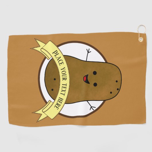 Happy Potato Personalisiert Golfhandtuch (Horizontal)