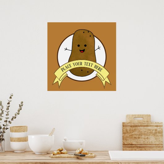 Happy Potato Personalisiert Poster (Küche)
