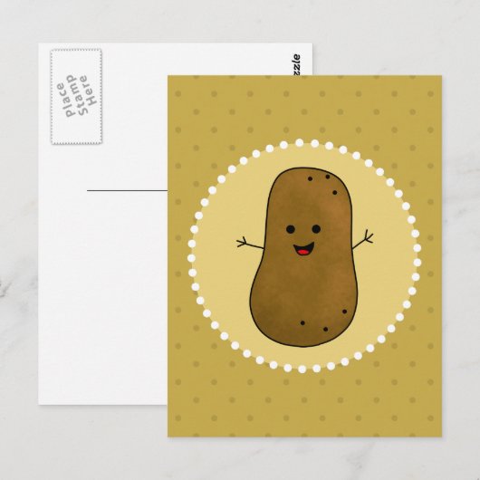 Happy Potato Postkarte (Vorne/Hinten)
