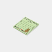 Happy Potato Schedule Green Post-it Klebezettel (angewinkelt)