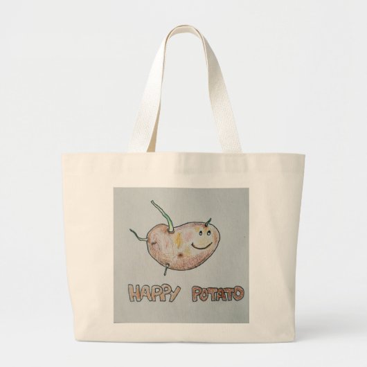 Happy Potato Tote Bag Jumbo Stoffbeutel (Vorne)