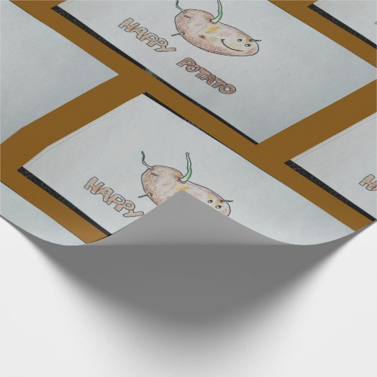 Happy Potato Wrapping Paper Geschenkpapier (Ecke)