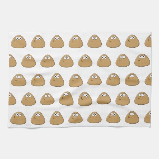 Happy Pou - Kitchen Towel Geschirrtuch (Horizontal)