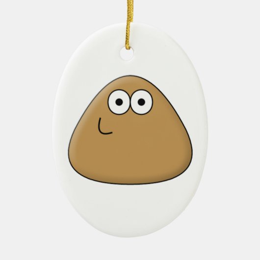 Happy Pou - Oval Ornament (Vorne)