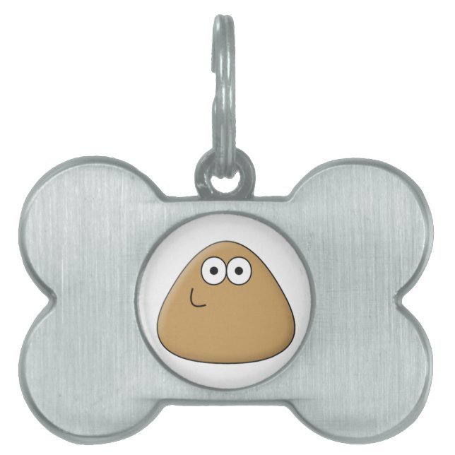 Happy Pou - Pet Tag Tiermarke (Vorderseite)