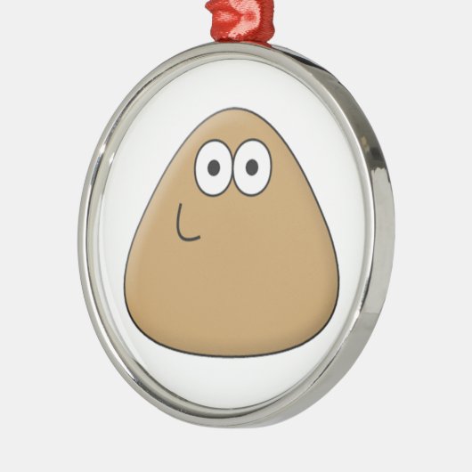 Happy Pou - Premium Round Ornament (Links)