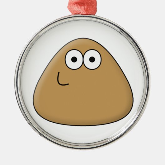 Happy Pou - Premium Round Ornament (Vorne)