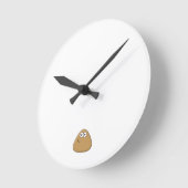 Happy Pou - Wall Clock Runde Wanduhr (Winkel)