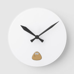 Happy Pou - Wall Clock Runde Wanduhr