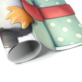 Happy Present Pinguins Wrapping Paper Geschenkpapier (Rolleneckpunkt)