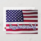 Happy President'Day American Flag Postcard Postkarte (Vorne/Hinten)