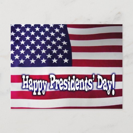 Happy President'Day American Flag Postcard Postkarte (Vorderseite)
