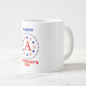 Happy President's day custom monogram Jumbo-Tasse (Vorderseite Rechts)