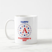 Happy President's day custom monogram Kaffeetasse (Links)
