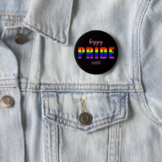 Happy Pride 20xx Benutzerdefinierter Text mit benu Button (Beispiel)