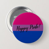 Happy Pride Bisexual Flag Button (Vorne & Hinten)