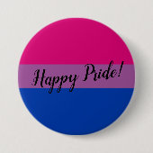 Happy Pride Bisexual Flag Button (Vorderseite)