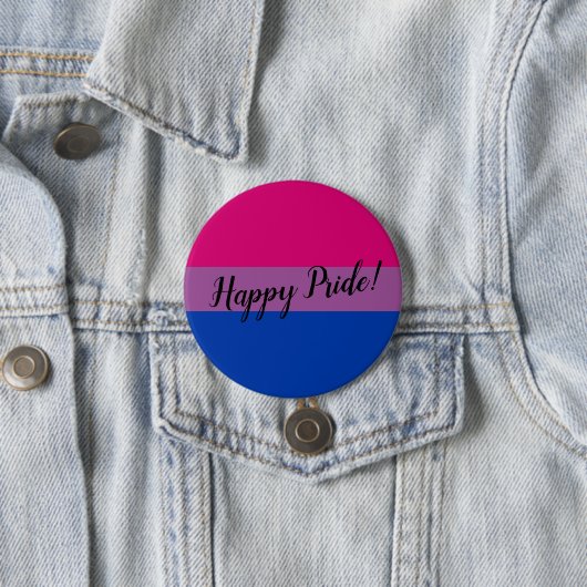 Happy Pride Bisexual Flag Button (Beispiel)