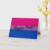 Happy Pride Bisexual Flag Karte (Gelbe Blume)