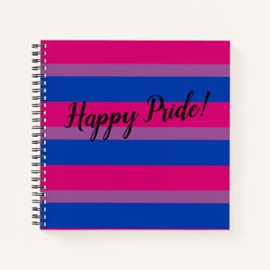 Happy Pride Bisexual Flag Notizblock