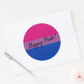 Happy Pride Bisexual Flag Runder Aufkleber (Umschlag)