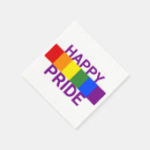 Happy Pride Bold Rainbow Flag Party Serviette (Ecke)
