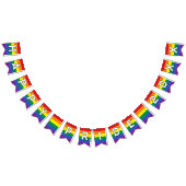 Happy Pride Custom Year Gay Pride LGBT Rainbow Wimpelkette (Alle)