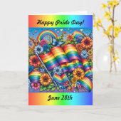 Happy Pride Day | 28. Juni Rainbow Karte (Gelbe Blume)