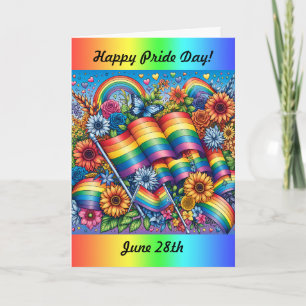 Happy Pride Day 28. Juni Rainbow Karte
