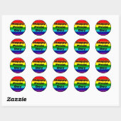 Happy Pride Day Gay Regenbogen Party Dekoration Runder Aufkleber (Blatt)