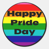 Happy Pride Day Gay Regenbogen Party Dekoration Runder Aufkleber (Vorderseite)