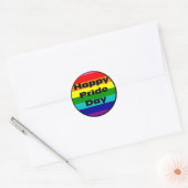 Happy Pride Day Gay Regenbogen Party Dekoration Runder Aufkleber (Umschlag)