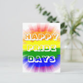 Happy Pride Days Burning Rainbow Flag Gay Pride Postkarte (Stehend Vorderseite)