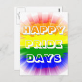 Happy Pride Days Burning Rainbow Flag Gay Pride Postkarte (Vorne/Hinten)