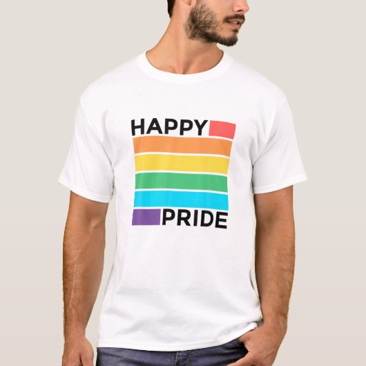 HAPPY PRIDE GAY T-Shirt (Vorderseite)