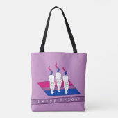 Happy-Pride-Katzen mit bisexueller Flagge Tasche (Rückseite)