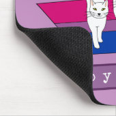 Happy Pride Katzen mit bisexueller Stolperflagge Mousepad (Ecke)