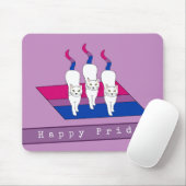 Happy Pride Katzen mit bisexueller Stolperflagge Mousepad (Mit Mouse)