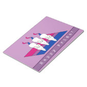 Happy Pride Katzen mit bisexueller Stolperflagge Notizblock (angewinkelt)