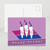 Happy Pride Katzen mit bisexueller Stolperflagge Postkarte (Vorne/Hinten)